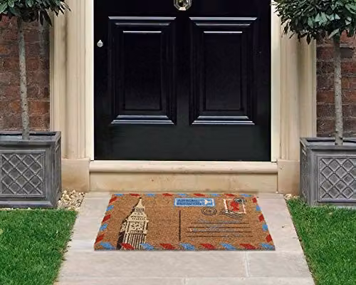 Coco&Coir The Mail Heavy Duty Natural Coir Entrance Door Mat, Brown, W: 75 cm, D: 45 cm, H: 1.5 cm – 2