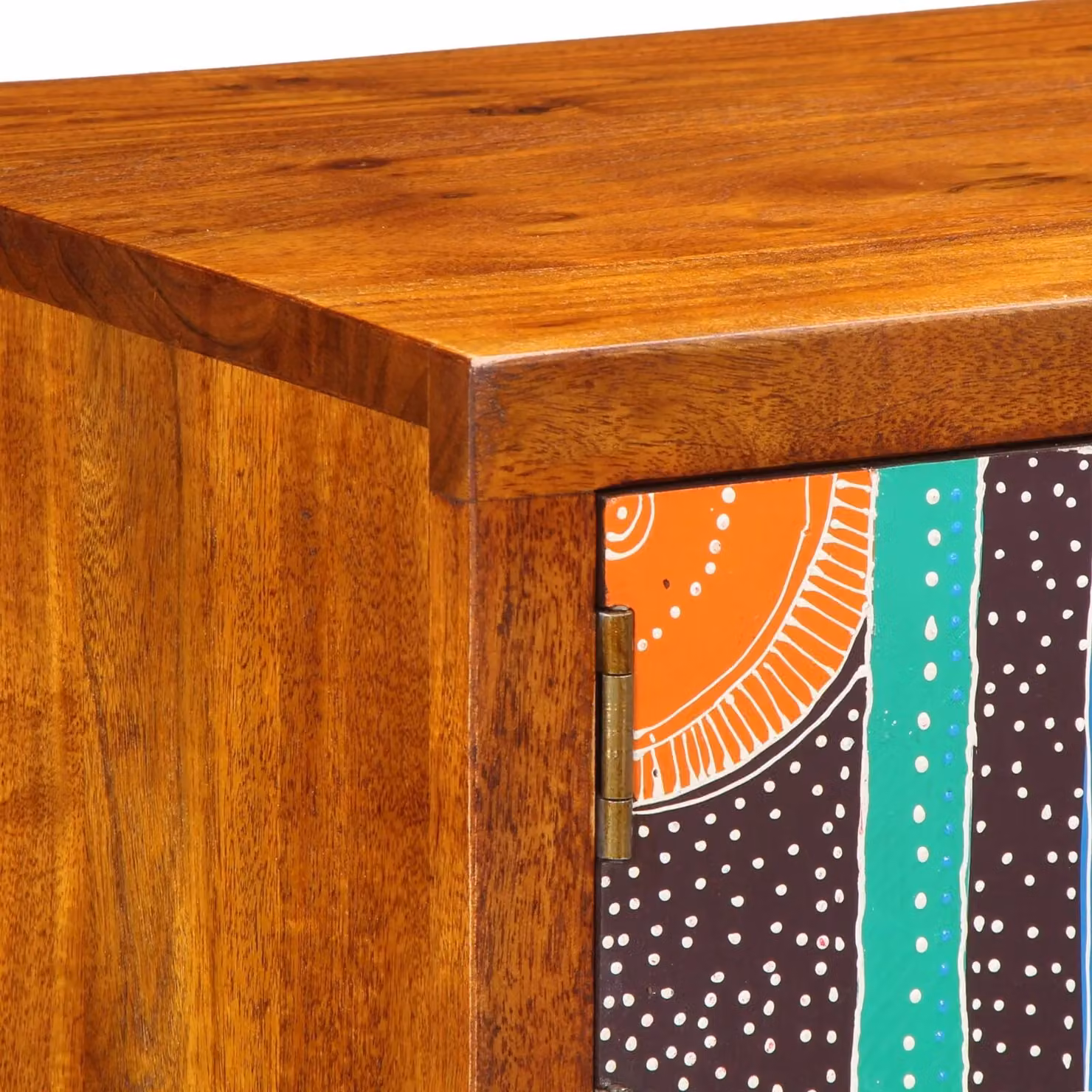 Berkfield Home Acacia Wood Shoe Cabinet, Multicolour, W/D/H: 90 x 35 x 55 cm – 4