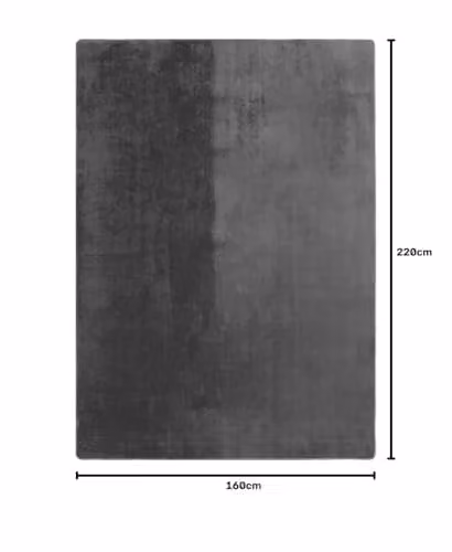 Desire Rugs Snuggly Washable Low Pile Area Rug with Anti-Slip Backing in Anthracite Grey, W: 160 cm, D: 220 cm – 5