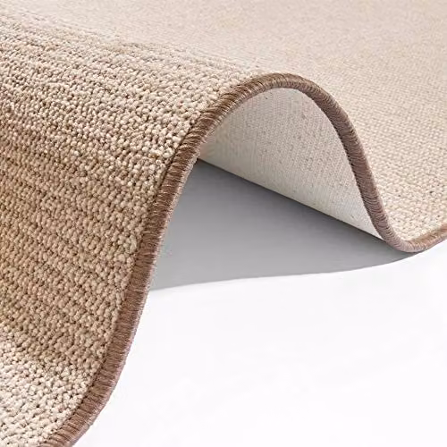 BT Carpet Bouclé Non-Slip Flat Weave Runner, Beige, W: 67 cm x L: 200 cm – 3
