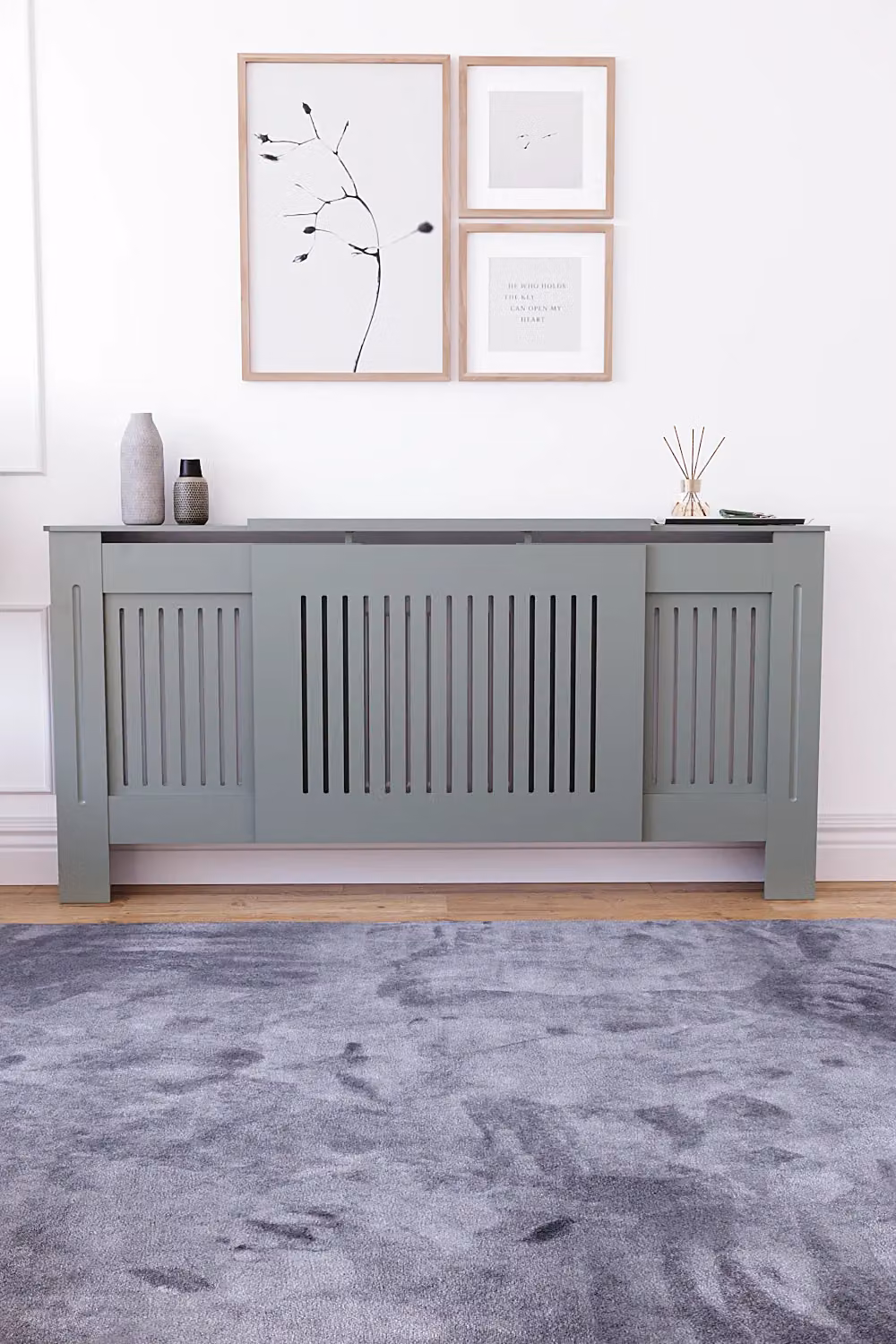 Vida Designs Chelsea Adjustable MDF Radiator Cover in Grey – 3