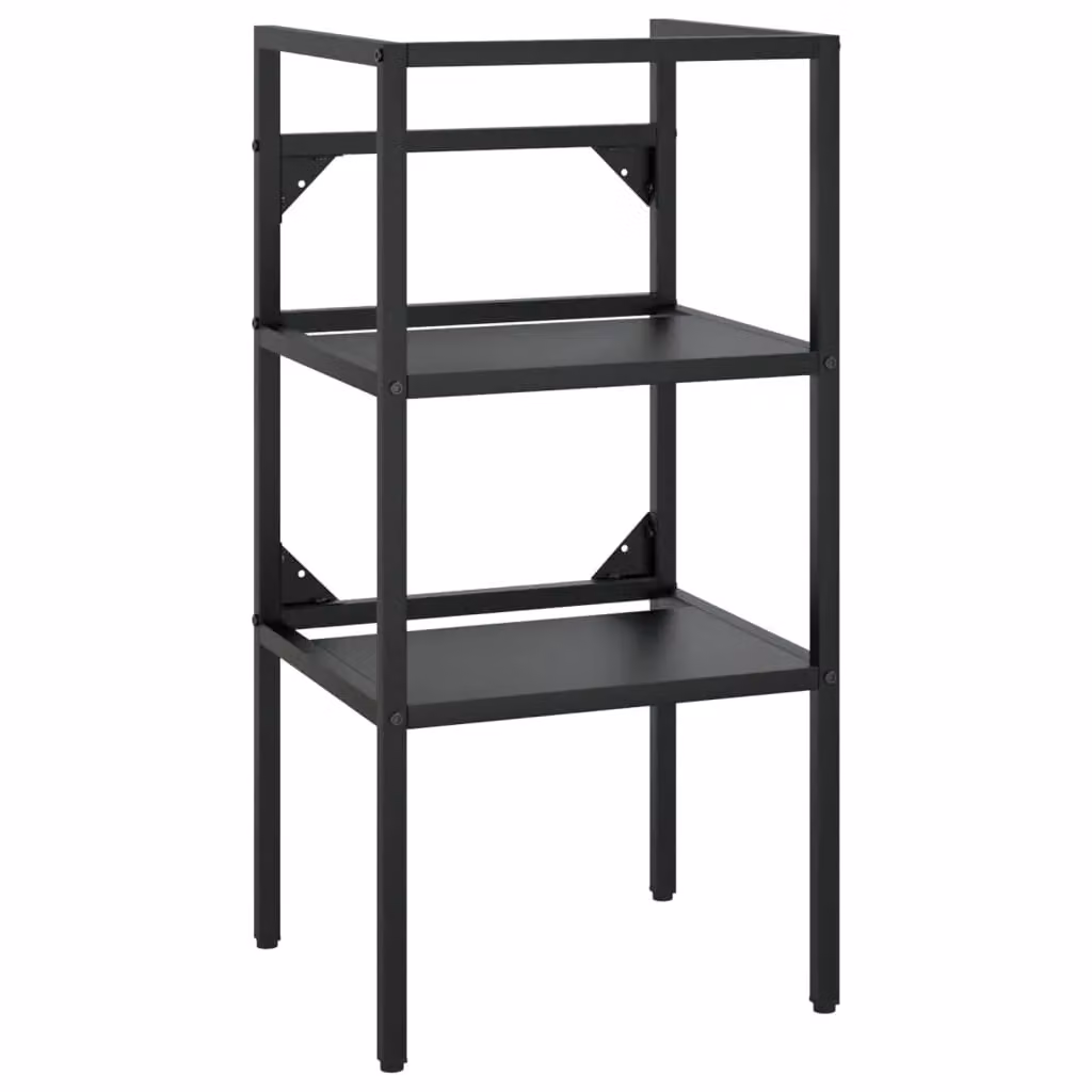 Berkfield Home Black Matt Metal Bathroom Washbasin Frame, W/D/H: 40 x 38 x 83 cm – 1