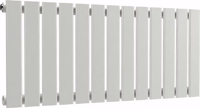 Lux Heat Single Flat Horizontal Steel Radiator in Grey, W: 91.0 cm, H: 40.0 cm