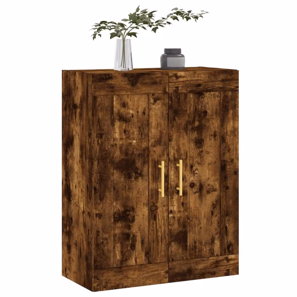 Berkfield Home Wall Mounted Smoked Oak Cabinet in Brown, W/D/H: 69.5 x 34 x 90 cm – 4