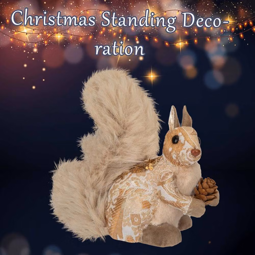 VFM e-Store Gold Christmas Squirrel Tabletop Decoration – 2