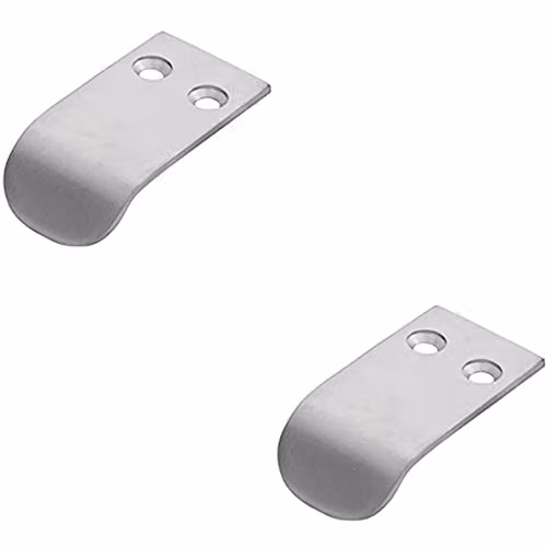 Loops 2 Pack Semi-Concealed Flush Pull Cabinet Finger Handles in Chrome