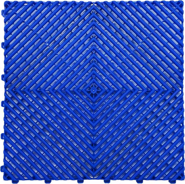 Nicoman Blue Vented Industrial Garage Floor Tiles