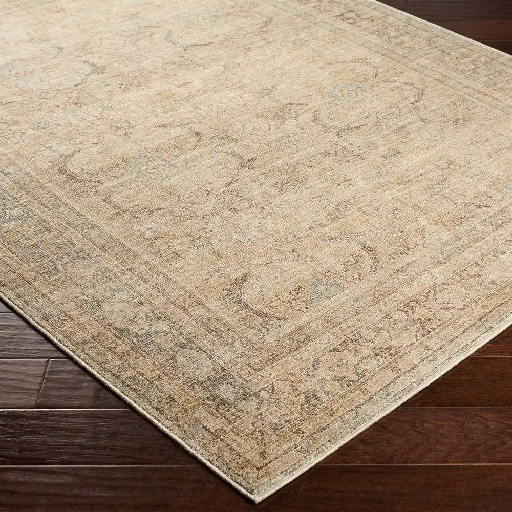 Livabliss Galey Alix Fetscher Vintage Traditional Fringe Living Room Rug in Brown, Green and Beige, W: 150 cm, L: 230 cm – 3