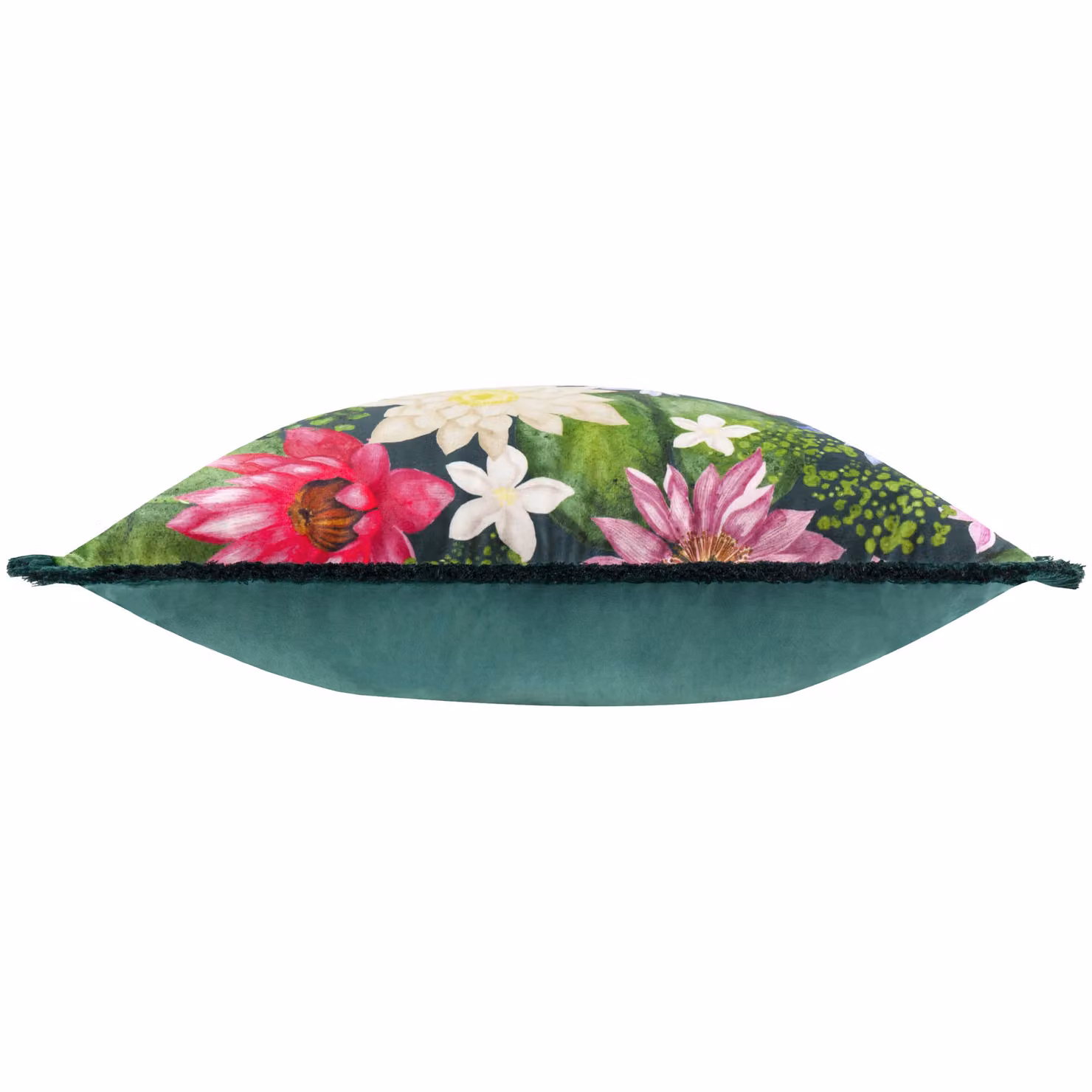 Paoletti Marjoelle Multicolour Floral Printed Velvet Square Cushion, W/D/H: 50 x 50 x 50 cm – 3