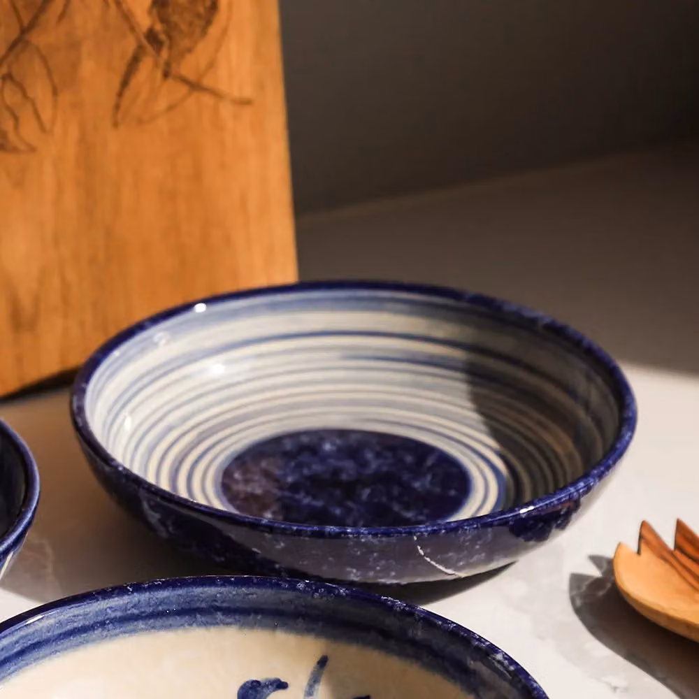 Selbrae House Ceramic Serving Bowl in Blue – 2