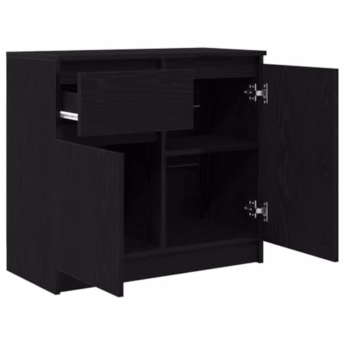 vidaXL Modern Sideboard with Drawer in Black, W/D/H: 71 x 35 x 65 cm – 6