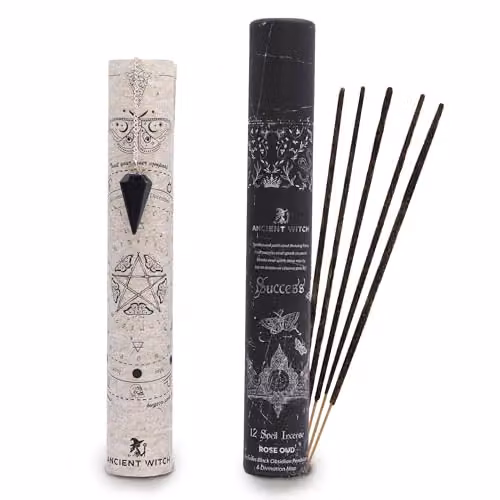 Serenityy Ancient Witch Success Incense Sticks with Black Obsidian Pendulum – 1