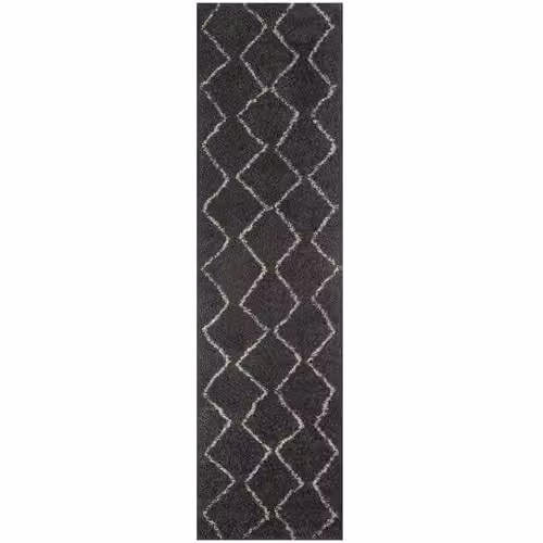 THE RUGS Moroccan Design Rectangular Rug in Grey and White, W/D/H: 80 x 300 cm – 4