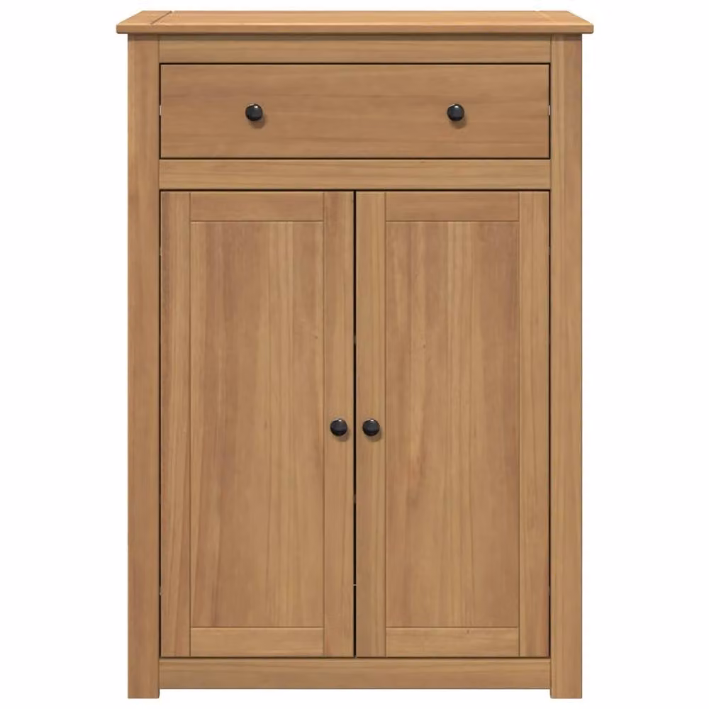Berkfield Home Panama Rustic Solid Wood Pine Shoe Cabinet in Brown, W/D/H: 80 x 40 x 114 cm – 3