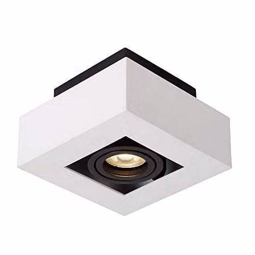 Netlighting Modern Square Surface Mounted Downlight in White or Black with GU10 Bulb Replacement