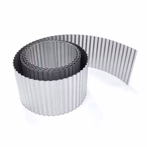 Primrose Silver Galvanised Steel Corrugated Garden Lawn Edging Roll – 1