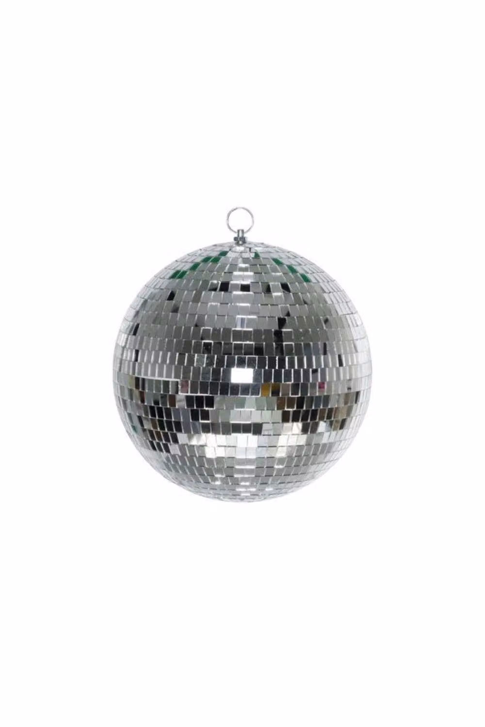 KDMD Silver Geometric Disco Bauble Glass Christmas Ornament, Diameter: 25 cm – 2