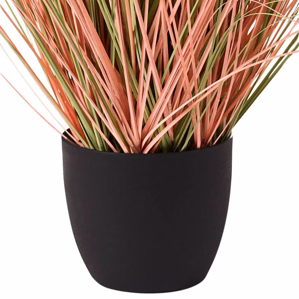 Wyld and Coco Artificial Potted Reed Flower in Green and Orange, Height: 120 cm – 2