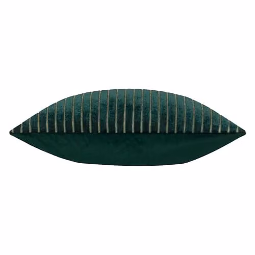 Paoletti Savoy Stripe Green Velvet Square Cushion, W/D/H: 50 x 50 x 50 cm – 2