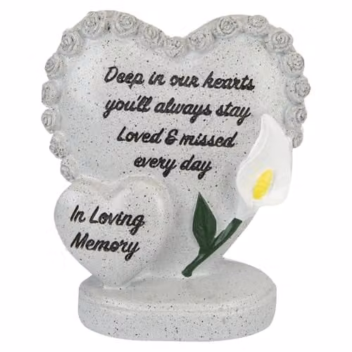 VFM e-Store Memorial Flower Pot Ornament, Grey, W: 15 cm, D: 13 cm, H: 8 cm – 1