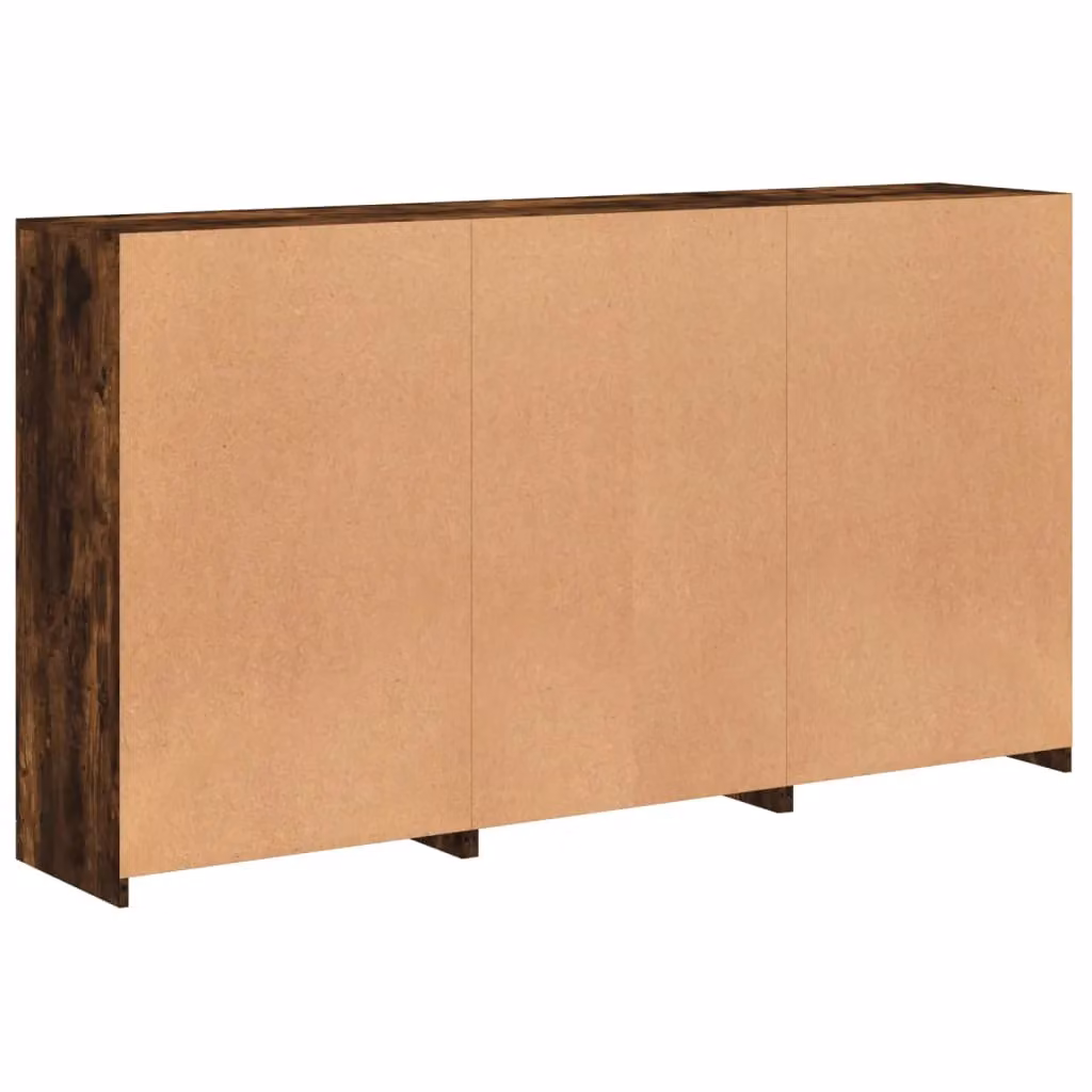 Berkfield Home Modern Smoked Oak Sideboard with Integrated LED Lights, Brown, W: 181.5 cm, D: 37 cm, H: 100 cm – 7