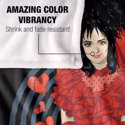 LOGOVISION Beetlejuice Lets Be Strange And Unusual Super Soft Silky Touch Throw Blanket, W/D/H: 152 x 127 cm, Multicolour – 3