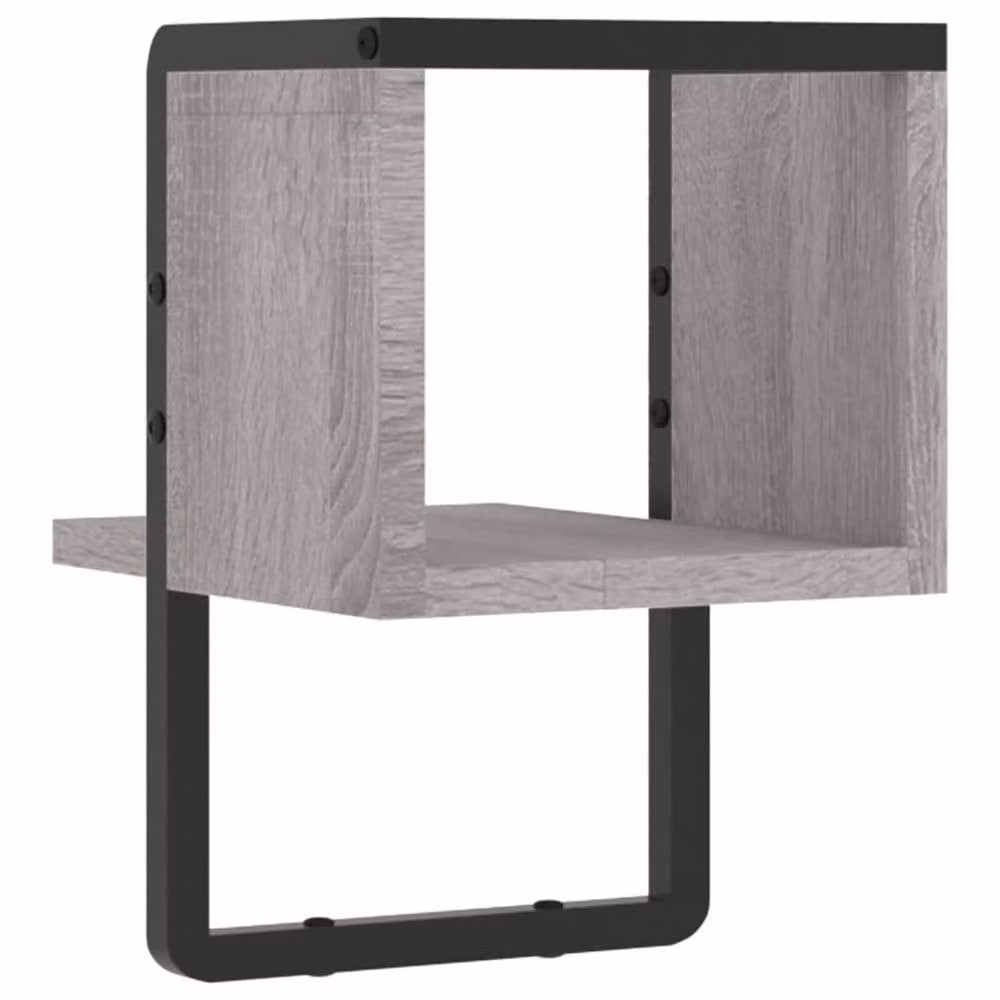Berkfield Home Wall Mounted Bar Shelf in Grey Sonoma, W/D/H: 20 x 25 x 30 cm – 4