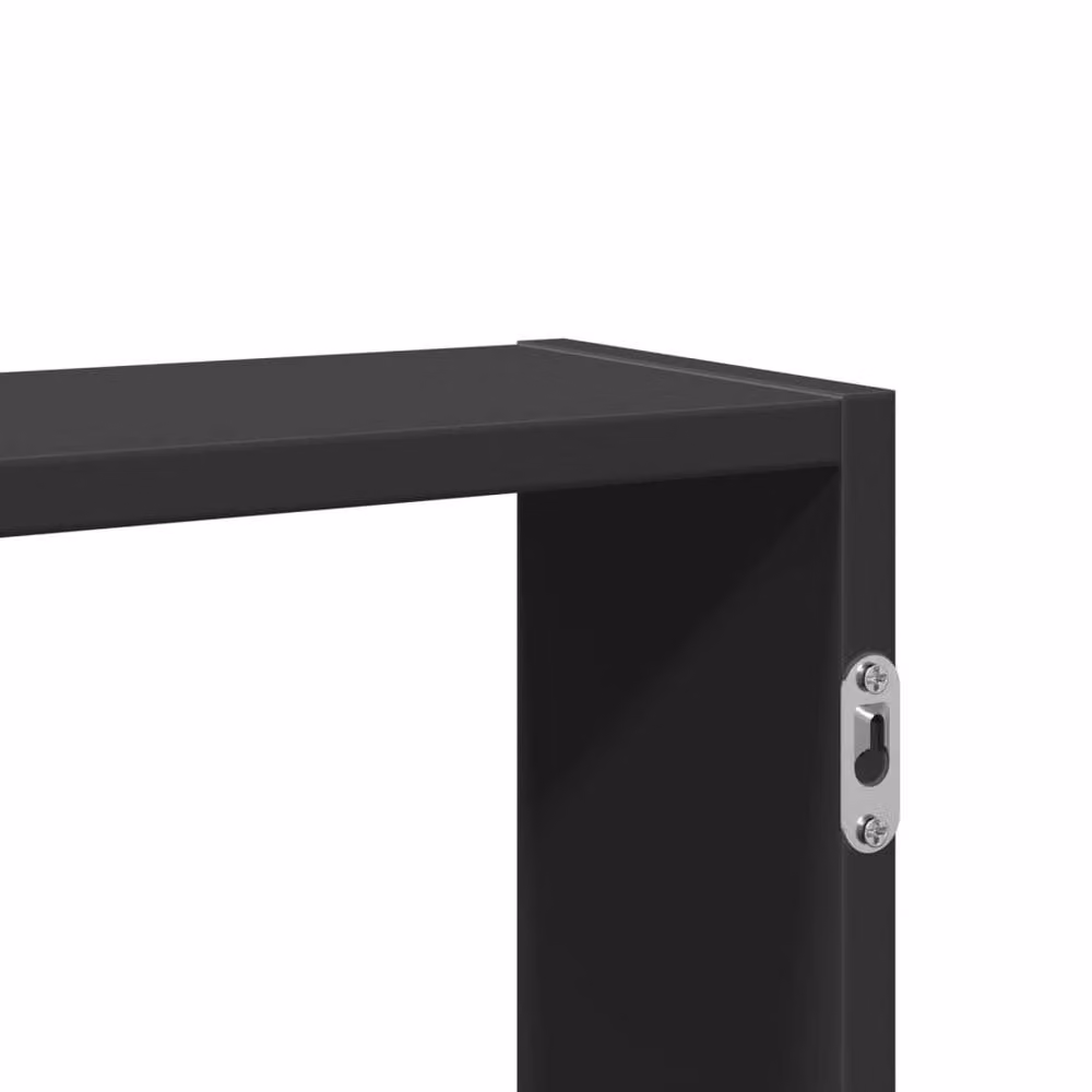 Berkfield Home Wall Mounted Black MDF Shelf W/D/H: 99 x 15 x 60 cm – 4