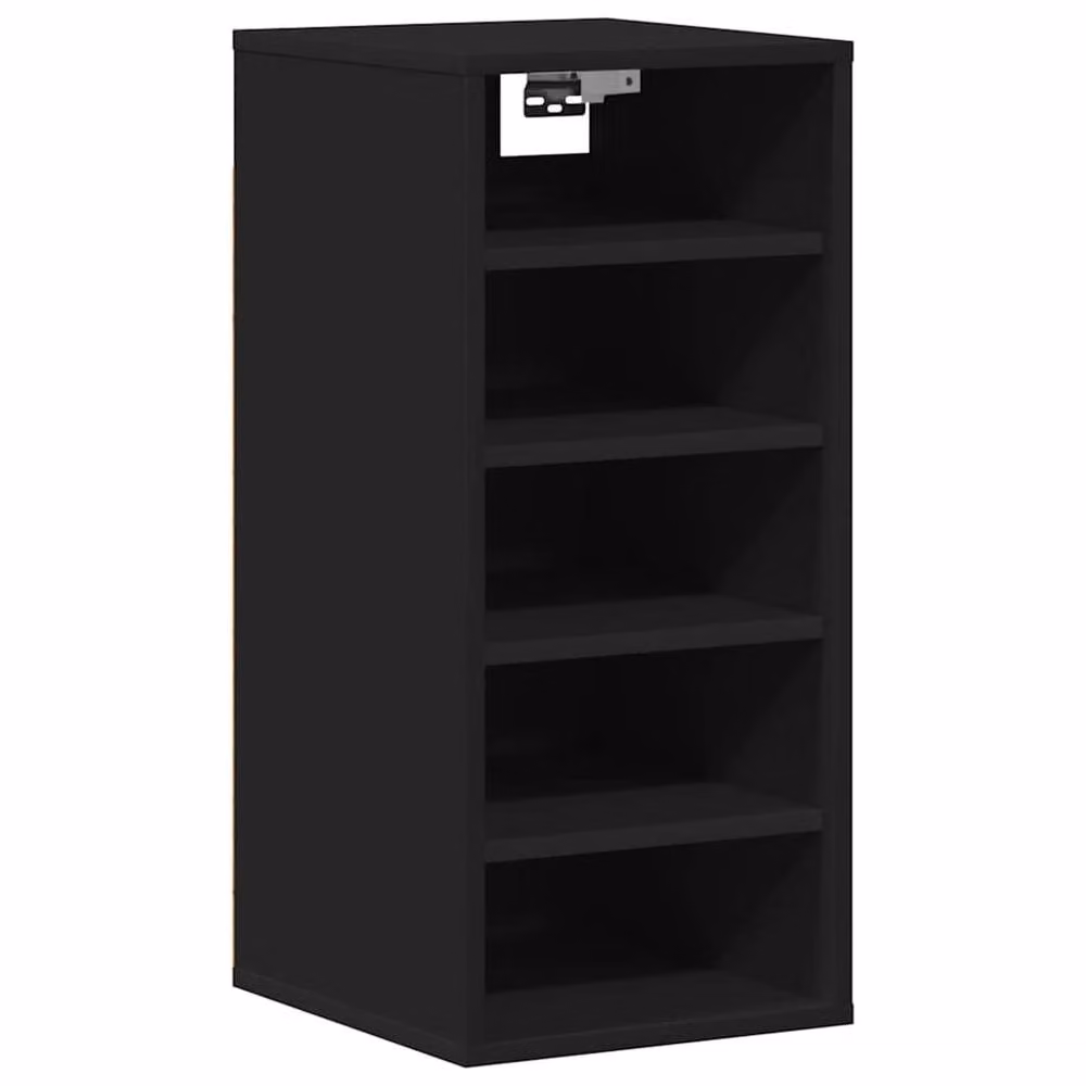 Berkfield Home Set of 2 Black Wall Mounted Modern Shoe Cabinets, W/D/H: 31.5 x 35 x 70 cm – 4