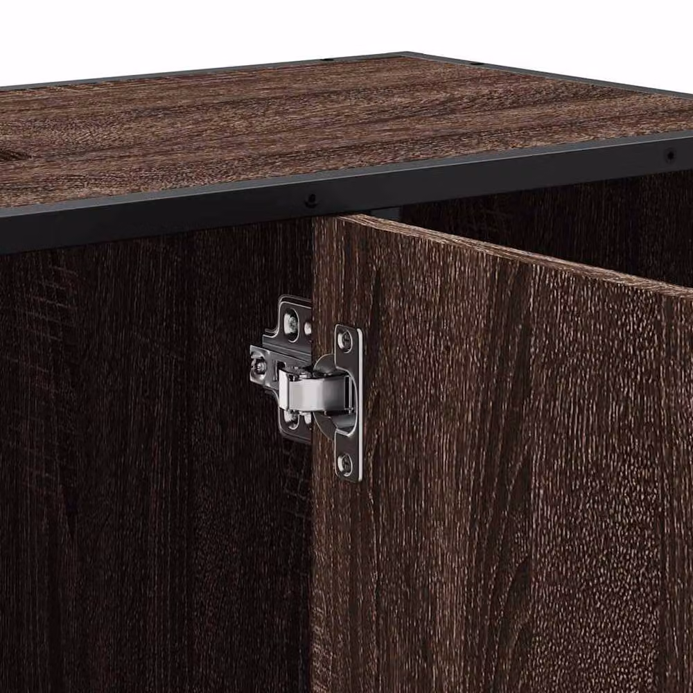 Berkfield Home Brown Oak Bathroom Sink Cabinet W/D/H: 80 x 33 x 60 cm – 7