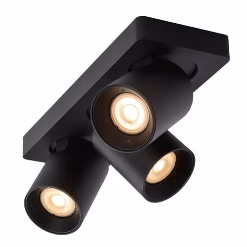 Lucide Nigel Dimmable LED Ceiling Spotlight in Black with GU10 Fitting – 4
