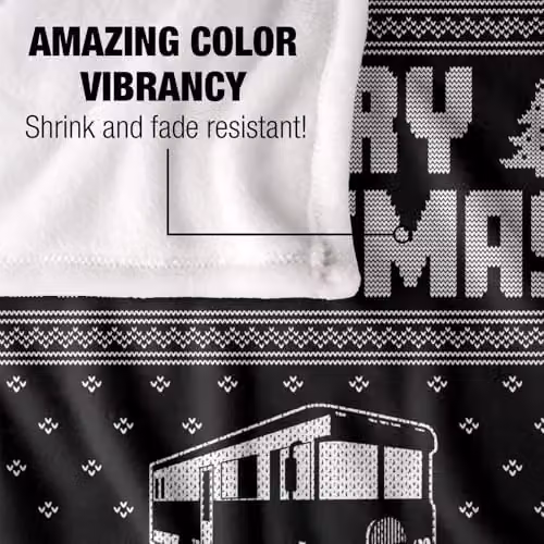 LOGOVISION Christmas Vacation Super Soft Fleece Throw Blanket, Multicolour, W: 91 cm, D: 147 cm – 4