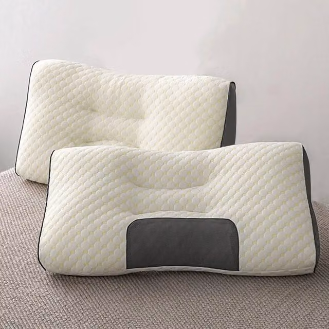 Kelvenix 2-Pack Antibacterial Cervical Orthopedic Neck and Shoulder Pillows in White