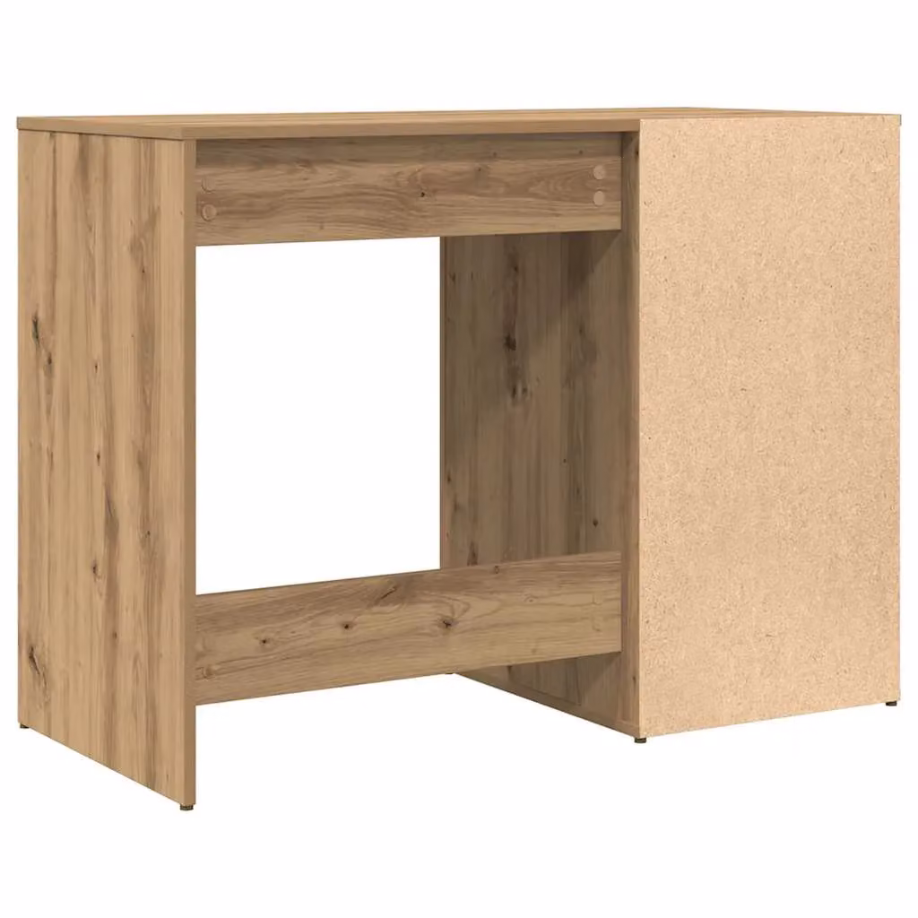 Berkfield Artisan Oak Computer Desk in Brown, W/D/H: 100 x 49 x 75 cm – 3