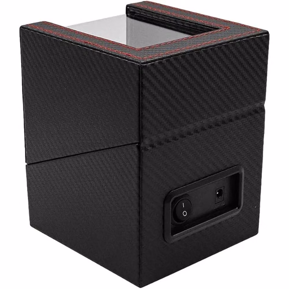 Nordara Automatic Watch Winder Display Case Rotating Storage Organizer in Black – 3