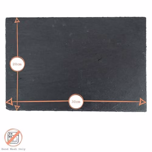 Argon Tableware Rectangular Black Slate Placemats, Pack of 6, W: 30 cm, D: 20 cm – 3