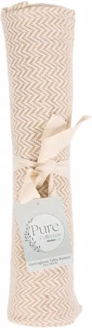 Pure Collection Modern Graphic Table Runner in Beige