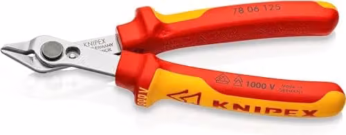 Knipex Electronic Super Knips VDE Insulated Side Cutter, Red and Multicolour, 175 mm – 1