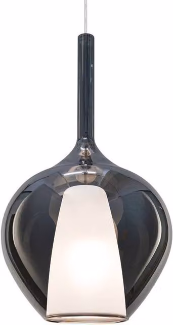 Netlighting Kalique I Dome Pendant Ceiling Light in Grey Smoke, Diameter: 28 cm – 1