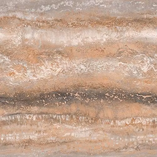 Muriva Semper Marble Amber Abstract Wallpaper in Orange and Amber