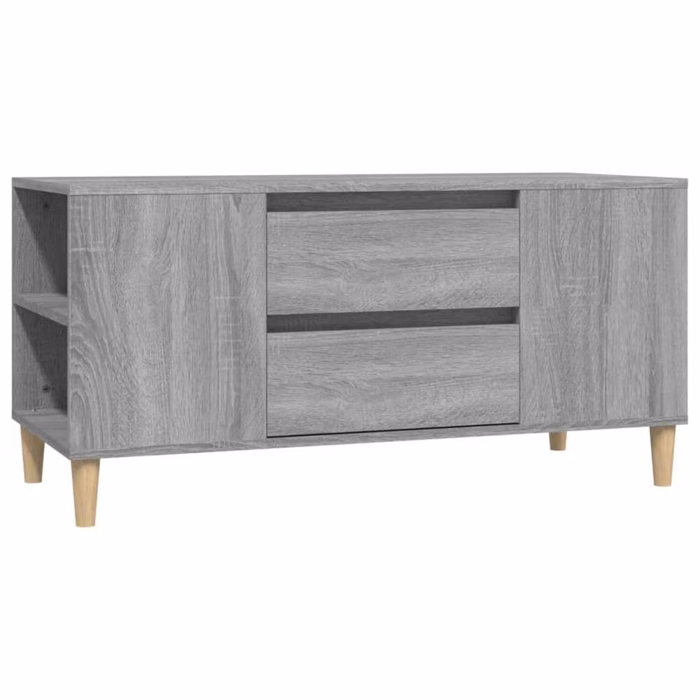 Berkfield Home TV Cabinet in Grey Sonoma, W/D/H: 102 x 44.5 x 50 cm – 3