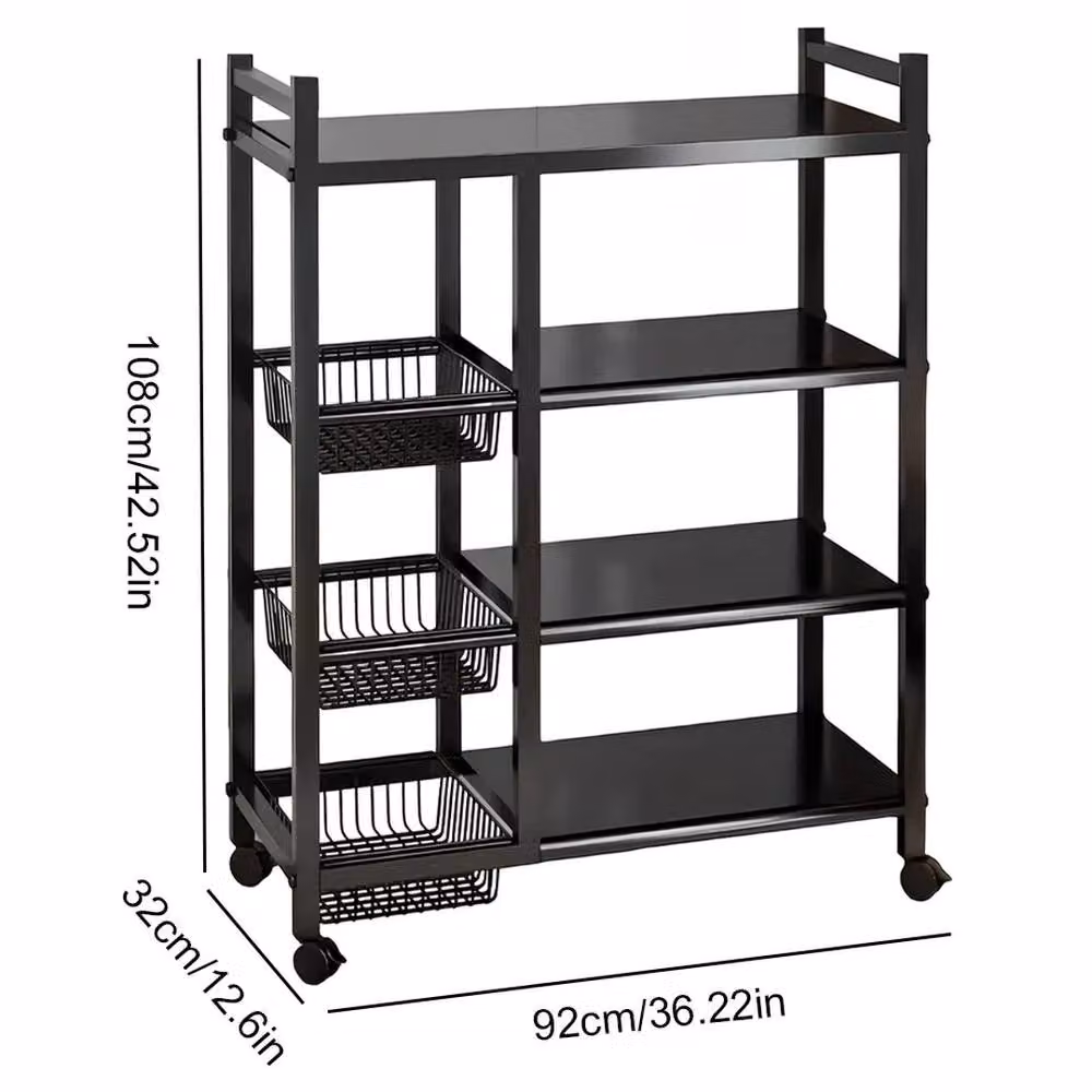PAWNORA 4 Tier Black Metal Corner Kitchen Pot Rack Stand – 2