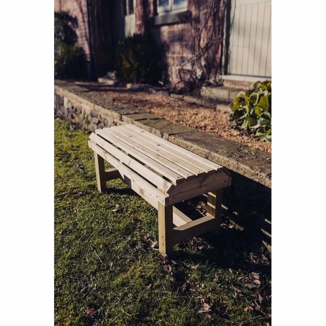 Churnet Valley Garden Furniture Ltd Churnet Backless Garden Bench in Brown Wood – 3