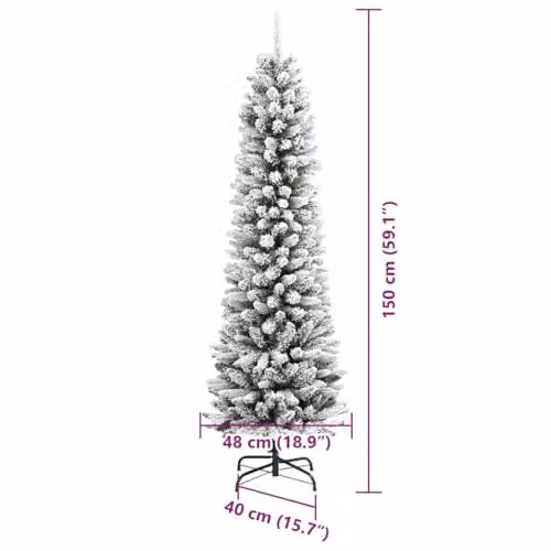 vidaXL Artificial White Christmas Tree, Height: 150 cm – 3