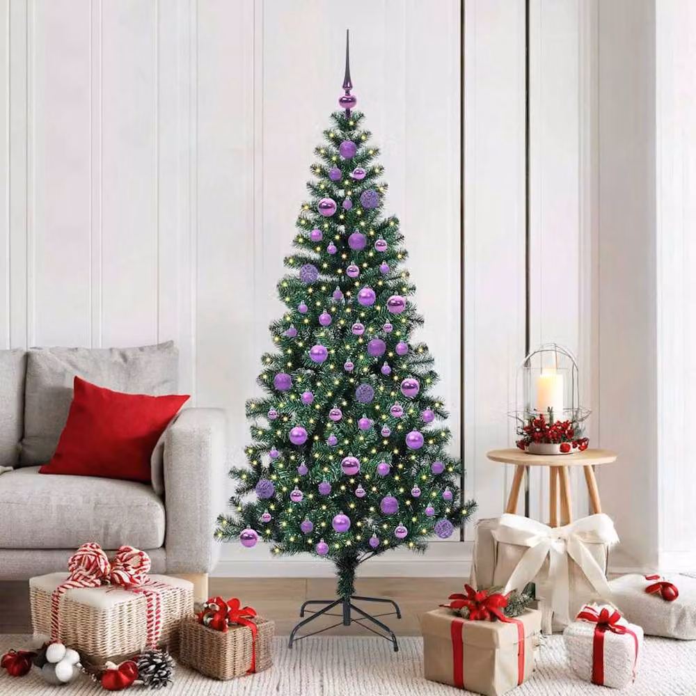 Berkfield Home Elegant Pre-lit Artificial Christmas Tree, Green, Height: 180 cm – 2