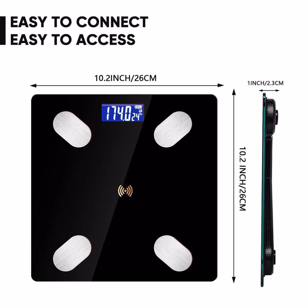 FLAVORA LED Digital Body Weight Scale, Black – 2