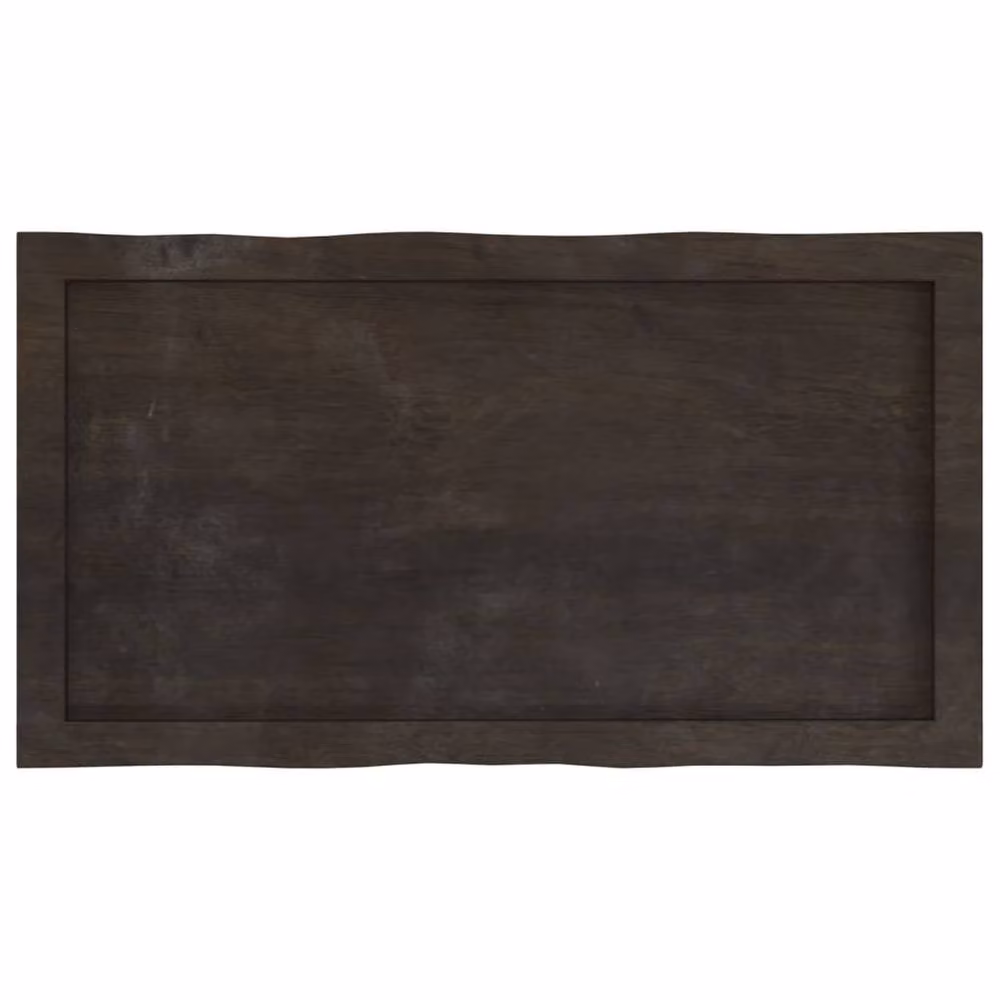 Berkfield Home Dark Grey Live Edge Solid Wood Table Top, W: 80 cm, D: 40 cm – 4