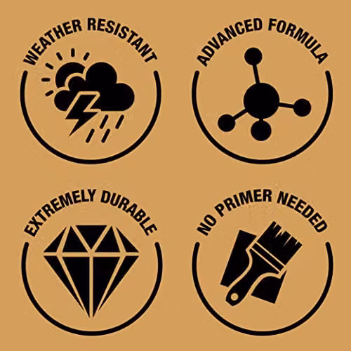 Rust-Oleum Universal Metallic Gold Quick Drying Paint, 250ml – 2