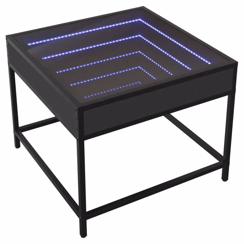Berkfield Home Infinity LED Coffee Table in Black, W/D/H: 50 x 50 x 41 cm – 3