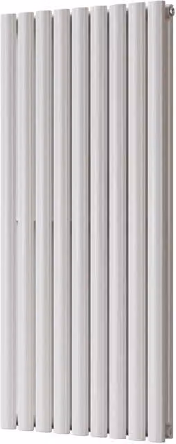 Omeara White Vertical Double Panel Radiator, W: 52.2 cm, H: 120 cm